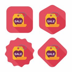 Valentine's Day SALE flat icon with long shadow eps10 N55