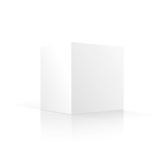 Blank box isolated on white background illustration