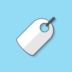 Vector label web icon
