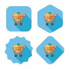 Valentine's Day SALE flat icon with long shadow eps10 N61