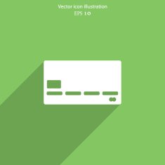 Vector bank card web flat icon N2