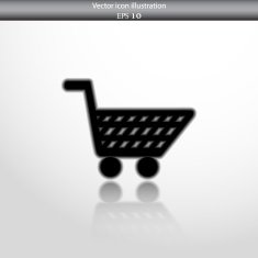 Vector shopping cart web flat icon N10