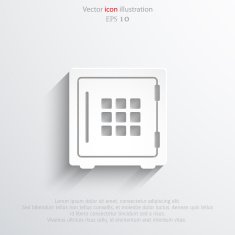 Vector bank safe web icon N2