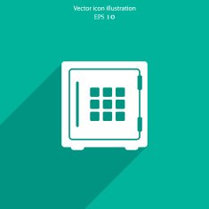 Vector bank safe web icon N3