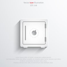 Vector bank safe web icon N4