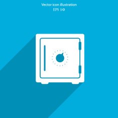 Vector bank safe web icon N5