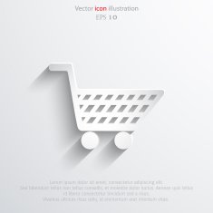 Vector shopping cart web flat icon N11