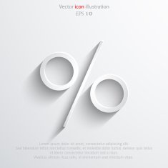Vector percent web icon