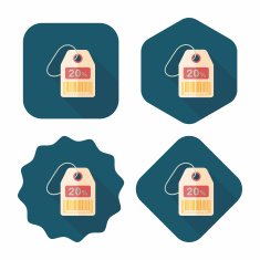 shopping sale price tag flat icon with long shadow eps10 N87