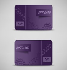 Modern violet gift card template