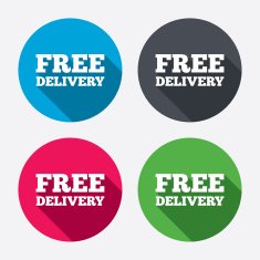 Free delivery sign icon Delivery button