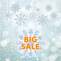 Winter sale background banner and snow Christmas New year Vector