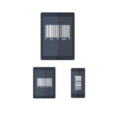 Isolated bar code vector N3