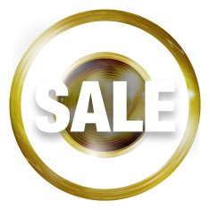 Golden Luxury Elegance Round Icon Button Symbol N2