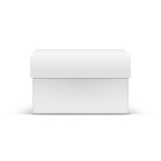 White Square Box Isolated on Background