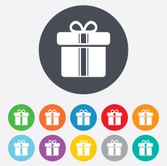 Gift box sign icon Present symbol N48