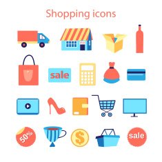 Set of shopping icons N17