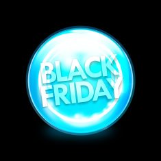 Black Friday Icon light blue design