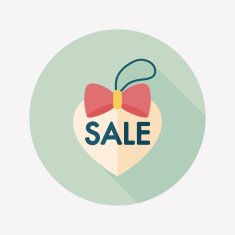 Valentine's Day SALE flat icon with long shadow eps10 N88