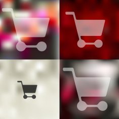 trolley icon on blurred background N6