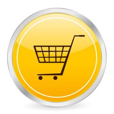 shopping cart yellow circle icon