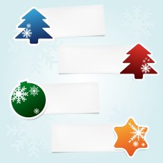 Set of christmas stickies with place for your text