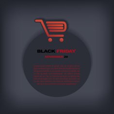 Black friday discount tag or sticker with different reductions
