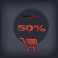 Black friday discount tag or sticker with different reductions N4