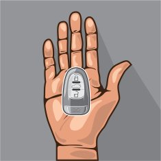 Car key in hand