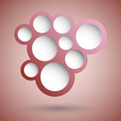 Abstract red speech bubble background