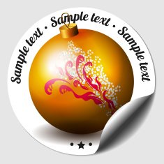 Christmas bauble sticker N2