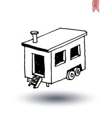 Caravan icon vector illustration