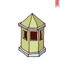 kiosk House icon vector illustration