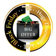 Black Friday - Huge discounts Label for print
