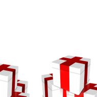 Gifts red design box illustration