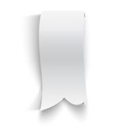 Realistic detailed curved paper banner