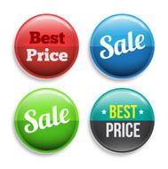 Circle button banners set