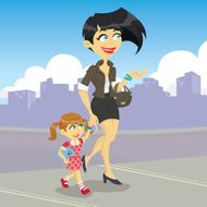 Young Mother with Her Daugther
