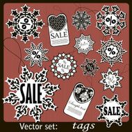 Black Friday sale calligraphic design elements Vector Set