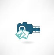 camera icon with photos