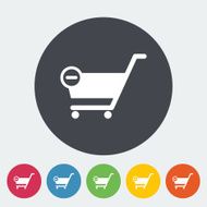 Cart flat single icon