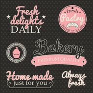 Bakery label set