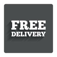 Free delivery sign icon Delivery button N3