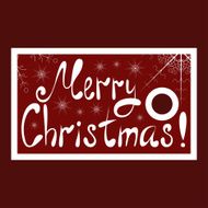 Sale tag with snowflakes and Merry Christmas hand drawn lettering