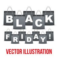 Background of Black Friday sales with letters in shopping bag N2