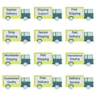 Shipping and delivery icons N3
