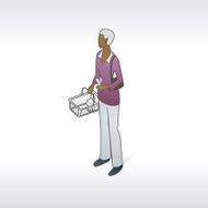 Senior Woman Shopping Illustration