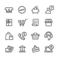 Shopping Icon Set - Line Series