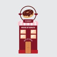donut store icon concept vector illustration