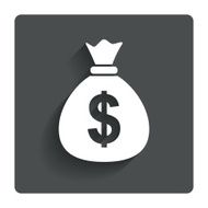 Money bag sign icon Dollar USD currency N6